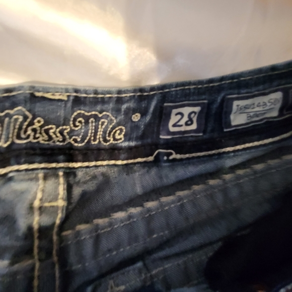 MISS ME jeans size 28 bootleg boot leg rhinestone jeans. - Picture 5 of 14